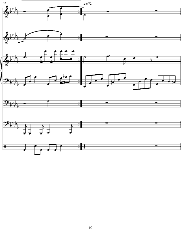 梯田-总谱钢琴曲谱（图10）