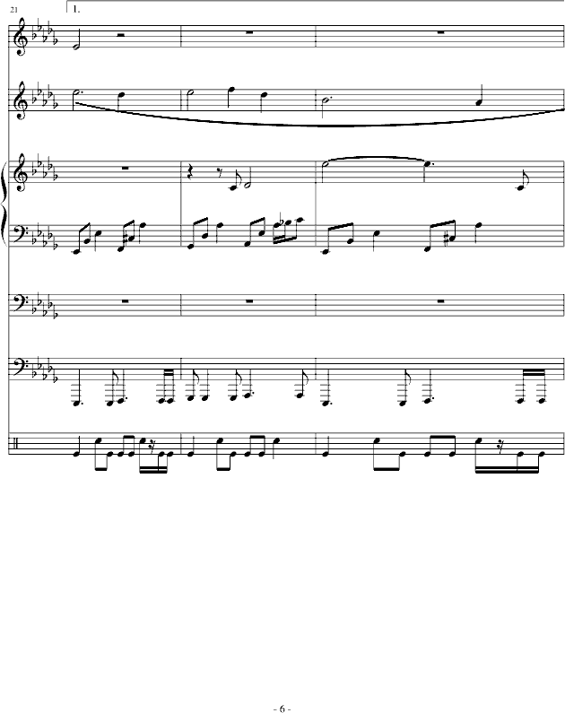 梯田-总谱钢琴曲谱（图6）