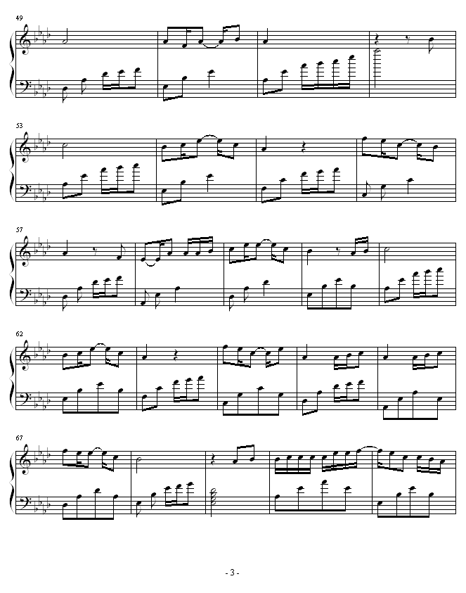 爱(无奈最新创作)钢琴曲谱（图3）