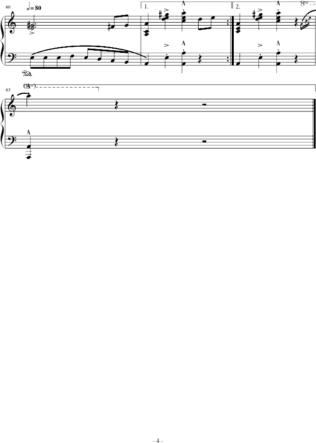 斯拉夫之歌钢琴曲谱（图4）