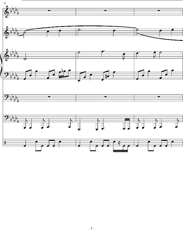 梯田-总谱钢琴曲谱（图7）