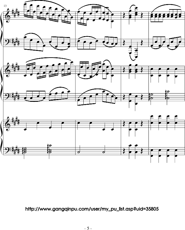 疯 狂 钢 琴 乐 队钢琴曲谱（图5）