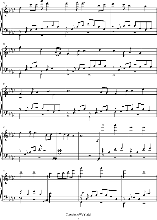 我们的纪念-原调版钢琴曲谱（图3）