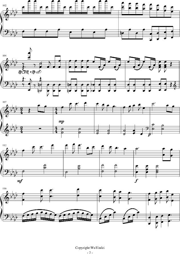 我们的纪念-原调版钢琴曲谱（图7）