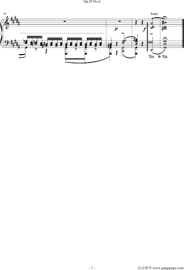 肖邦练习曲 Op.25 No.6钢琴曲谱（图7）