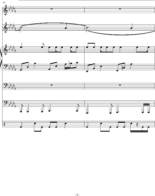 梯田-总谱钢琴曲谱（图9）