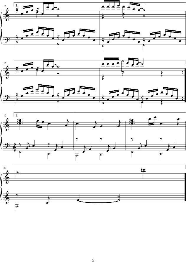 夏日幻想钢琴曲谱（图2）
