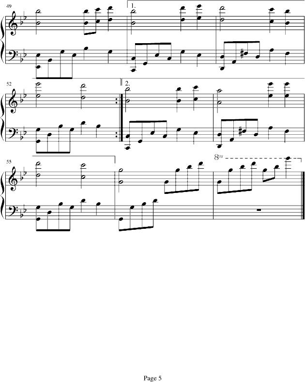 冬季之悲曲钢琴曲谱（图5）