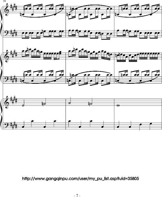 疯 狂 钢 琴 乐 队钢琴曲谱（图7）