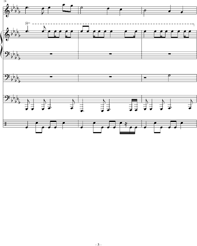 梯田-总谱钢琴曲谱（图5）