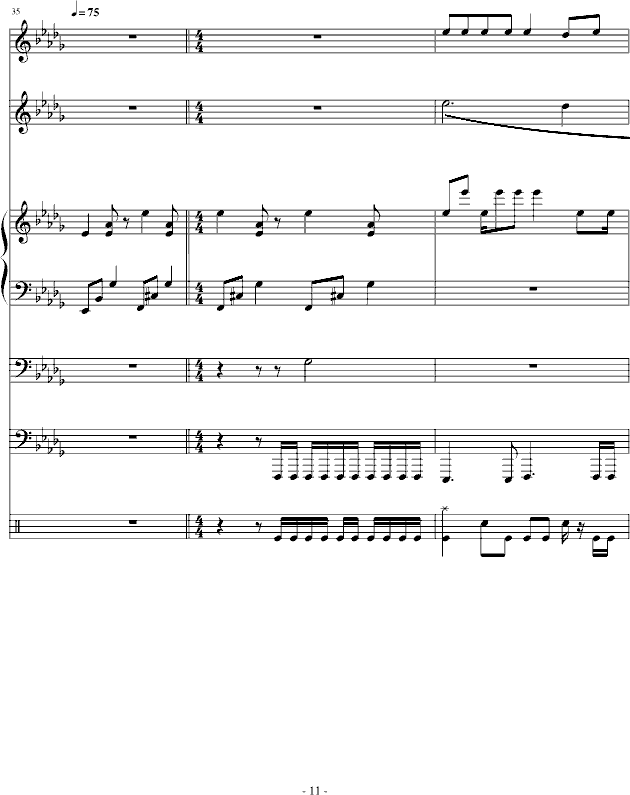 梯田-总谱钢琴曲谱（图11）