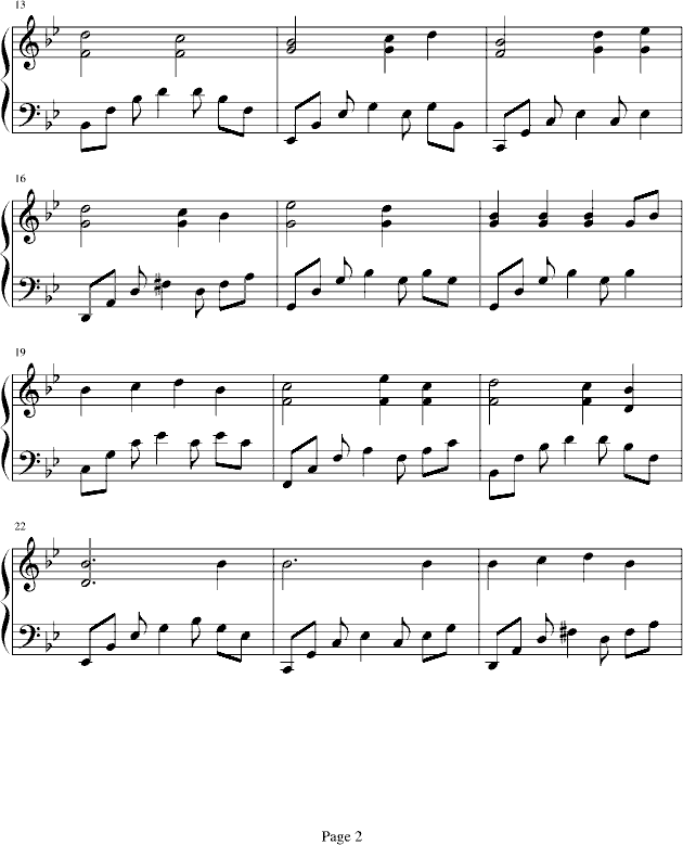 冬季之悲曲钢琴曲谱（图2）
