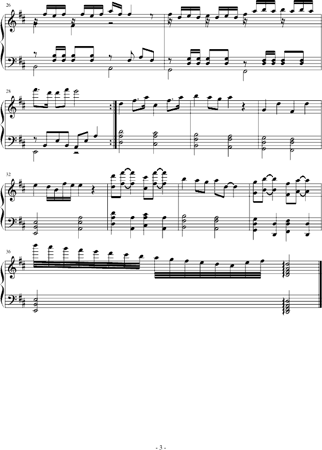 淡蓝色的夏天钢琴曲谱（图3）