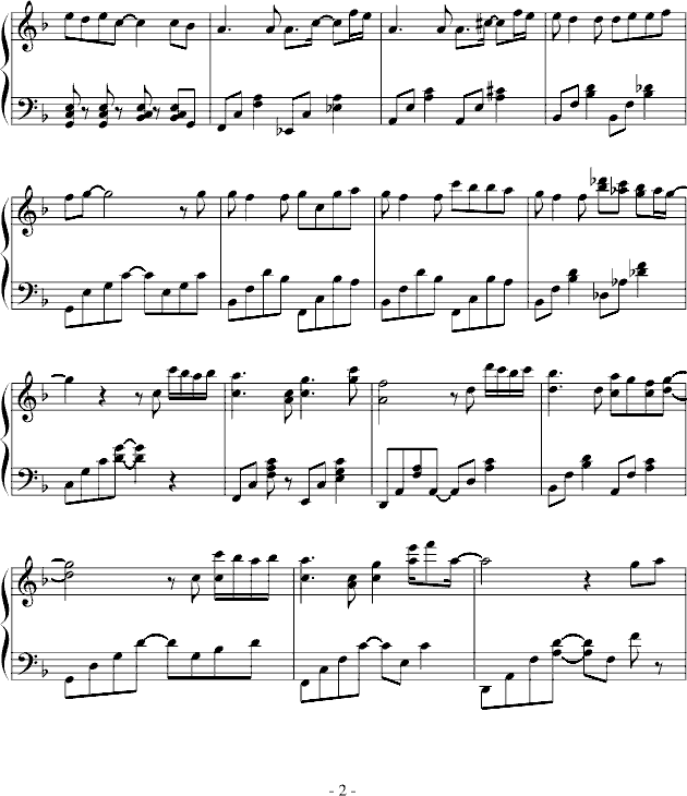 before钢琴曲谱（图2）