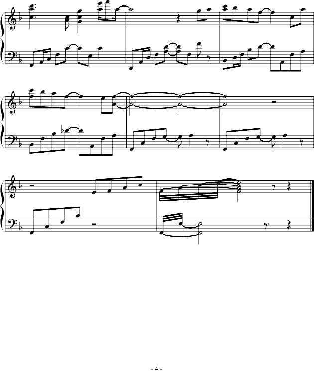 before钢琴曲谱（图4）