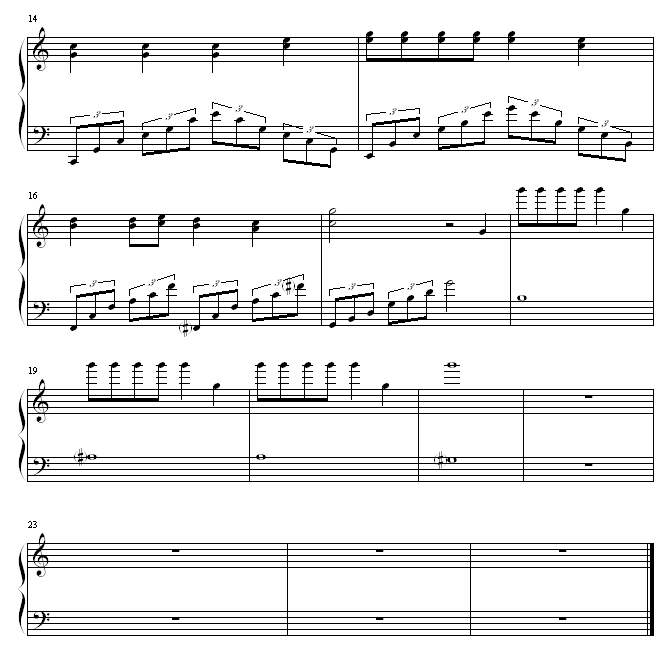 问侯歌-(转角爱小插曲)钢琴曲谱（图2）