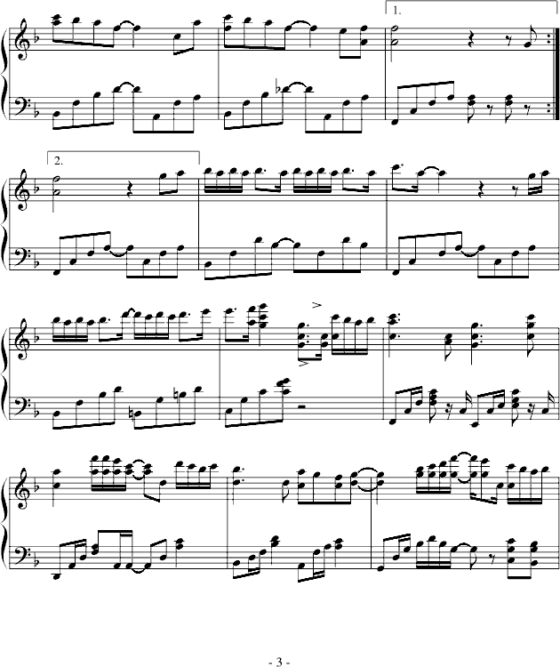 before钢琴曲谱（图3）