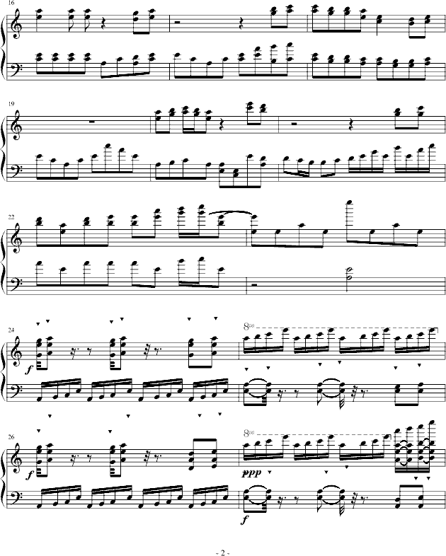 凤霸天下钢琴曲谱（图2）