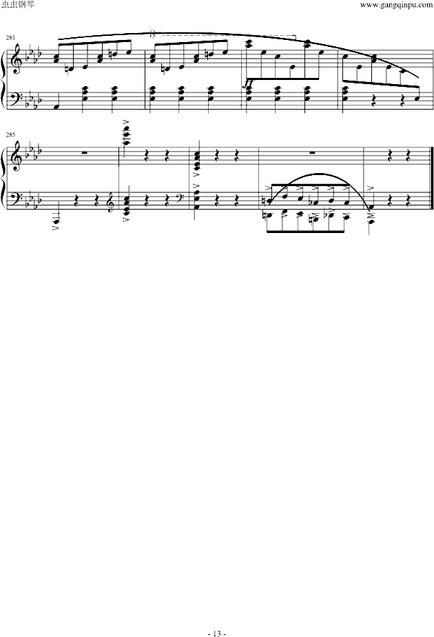 降A大调圆舞曲钢琴曲谱（图13）