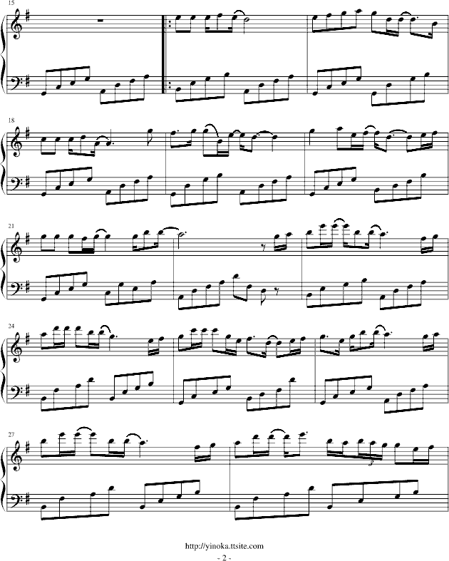 该死的温柔钢琴曲谱（图2）