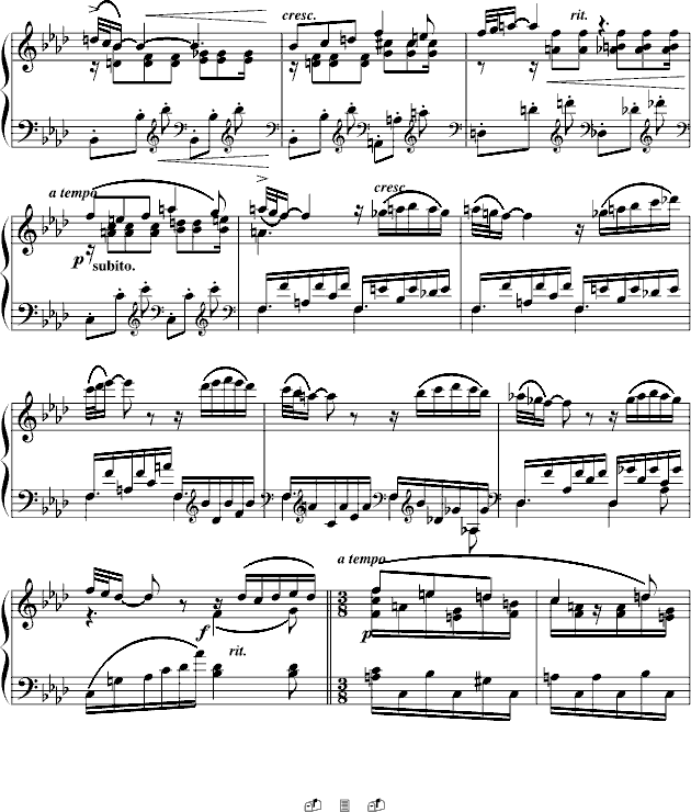 夜曲-法雅钢琴小品钢琴曲谱（图3）