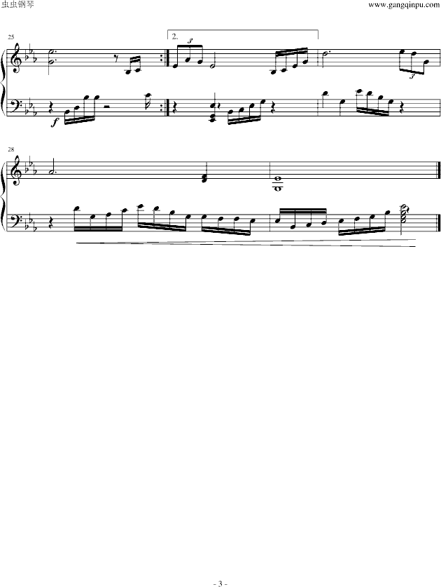 报答钢琴曲谱（图3）