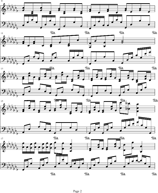 初冬（钢琴伴奏版）钢琴曲谱（图2）