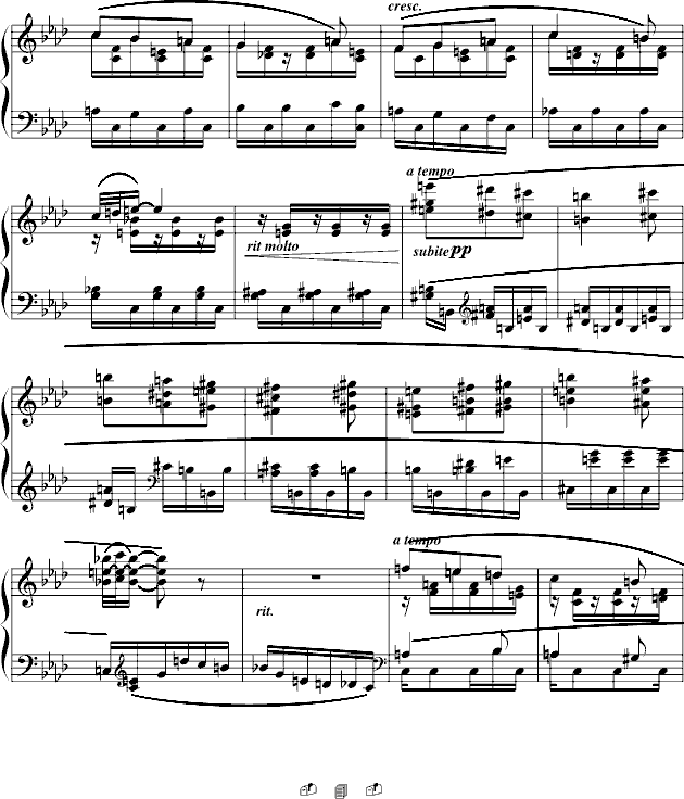 夜曲-法雅钢琴小品钢琴曲谱（图4）