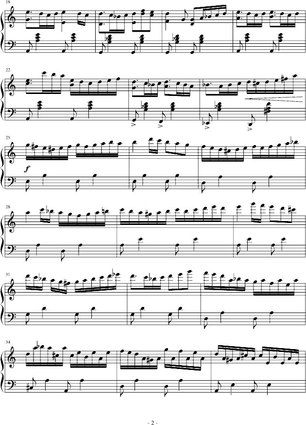 幻想曲第二章(夜森林)钢琴曲谱（图2）