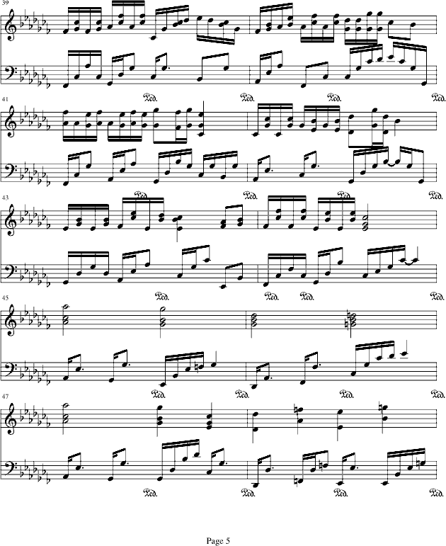 初冬（钢琴伴奏版）钢琴曲谱（图5）