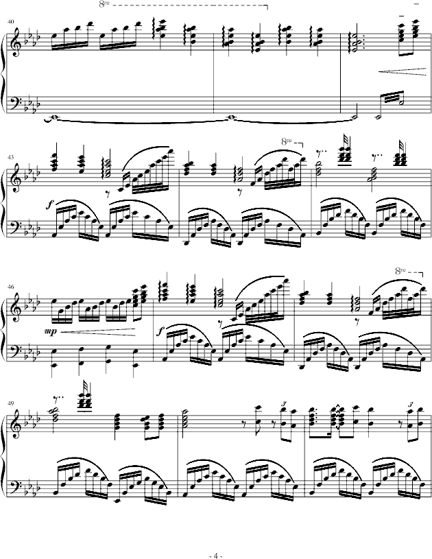 新鸳鸯蝴蝶梦钢琴曲谱（图4）