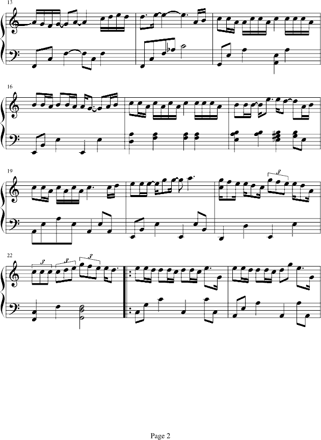 小丑鱼钢琴曲谱（图2）