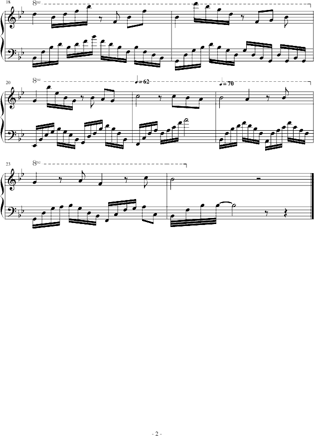 矢车菊蓝钢琴曲谱（图2）
