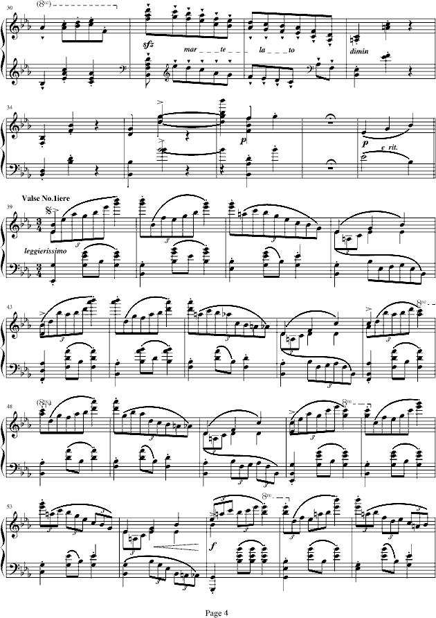 蓝色多瑙河-Schulz-Evler改编钢琴曲谱（图4）