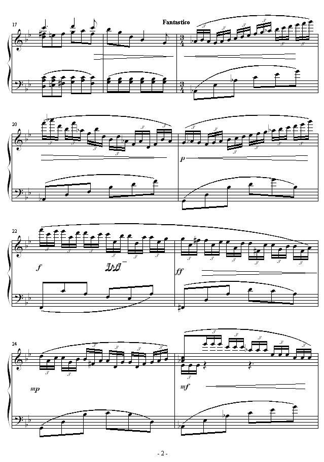 幻想曲第一章(前奏曲)钢琴曲谱（图2）