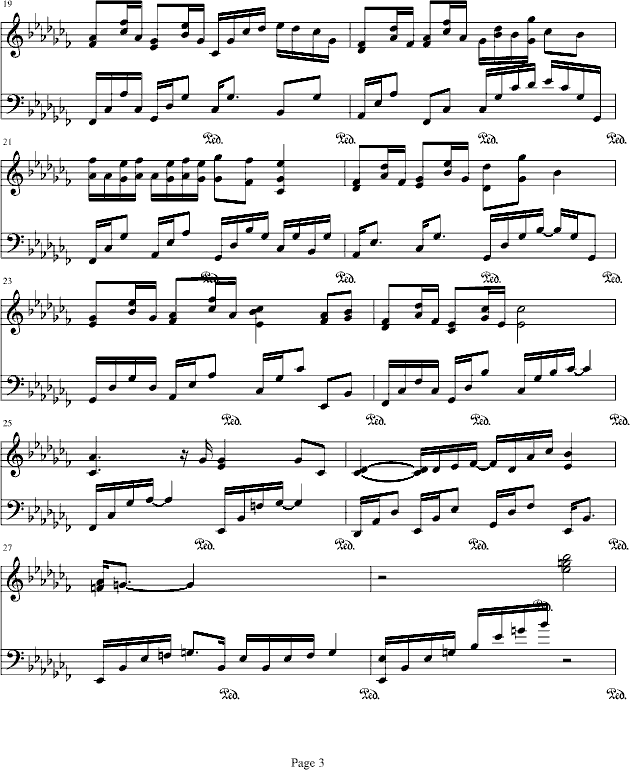 初冬（钢琴伴奏版）钢琴曲谱（图3）