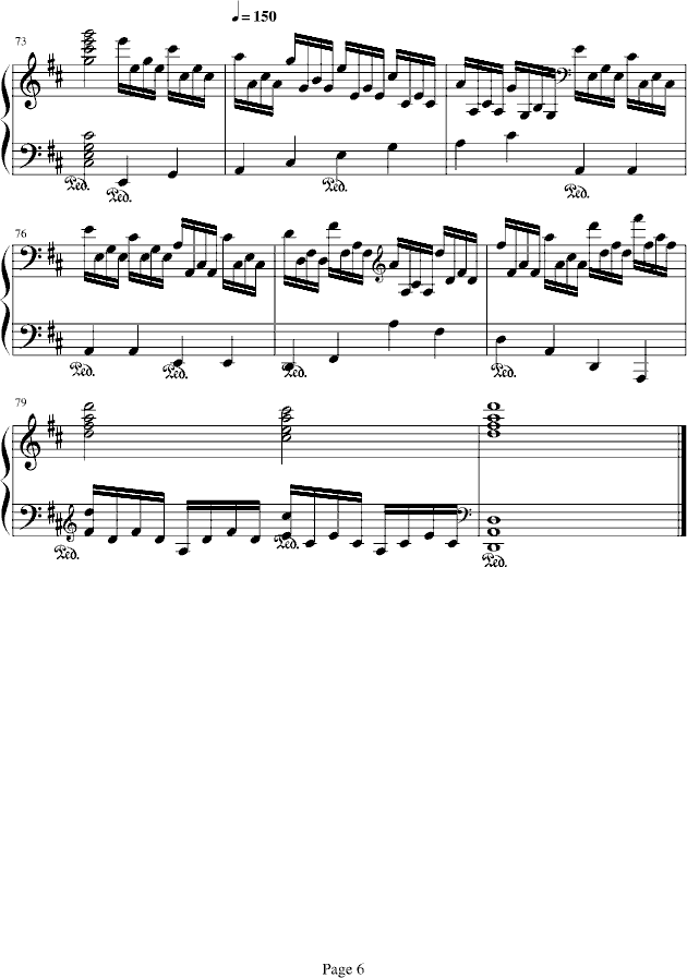┠脱离┲沉沦┙钢琴曲谱（图6）