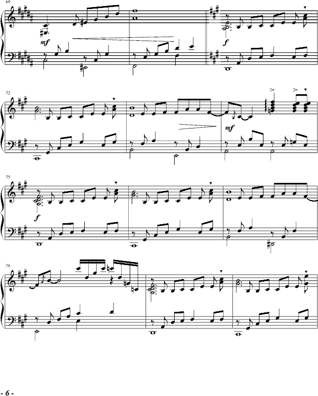 雨巷钢琴曲谱（图6）
