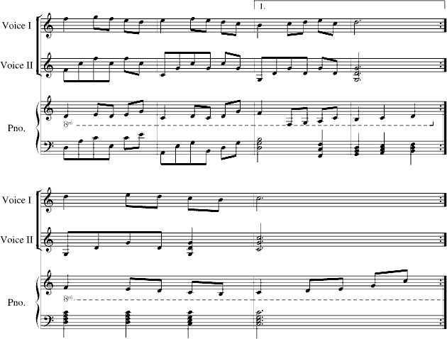 渔翁( Minuet in C)钢琴曲谱（图2）