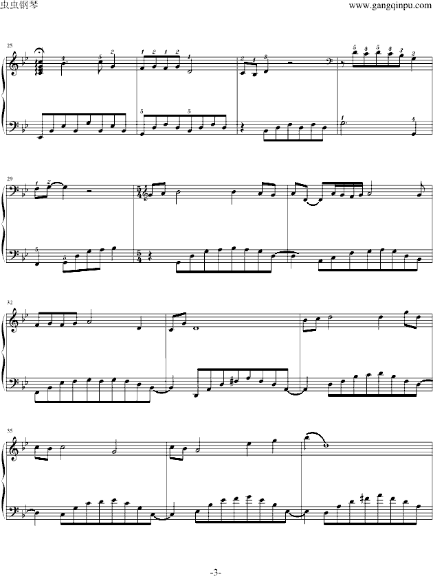 野草钢琴曲谱（图3）