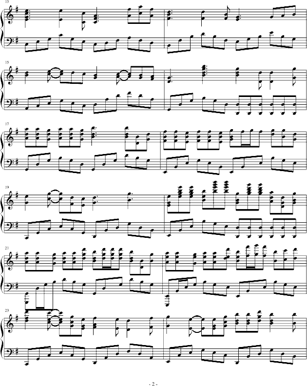 候鸟树钢琴曲谱（图2）