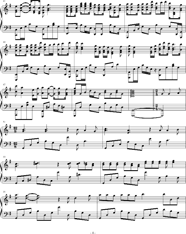 候鸟树钢琴曲谱（图4）