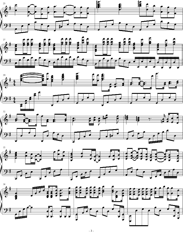 候鸟树钢琴曲谱（图3）