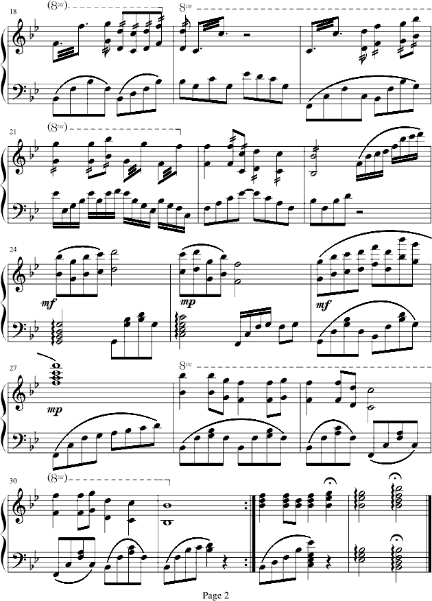 小城故事钢琴曲谱（图2）