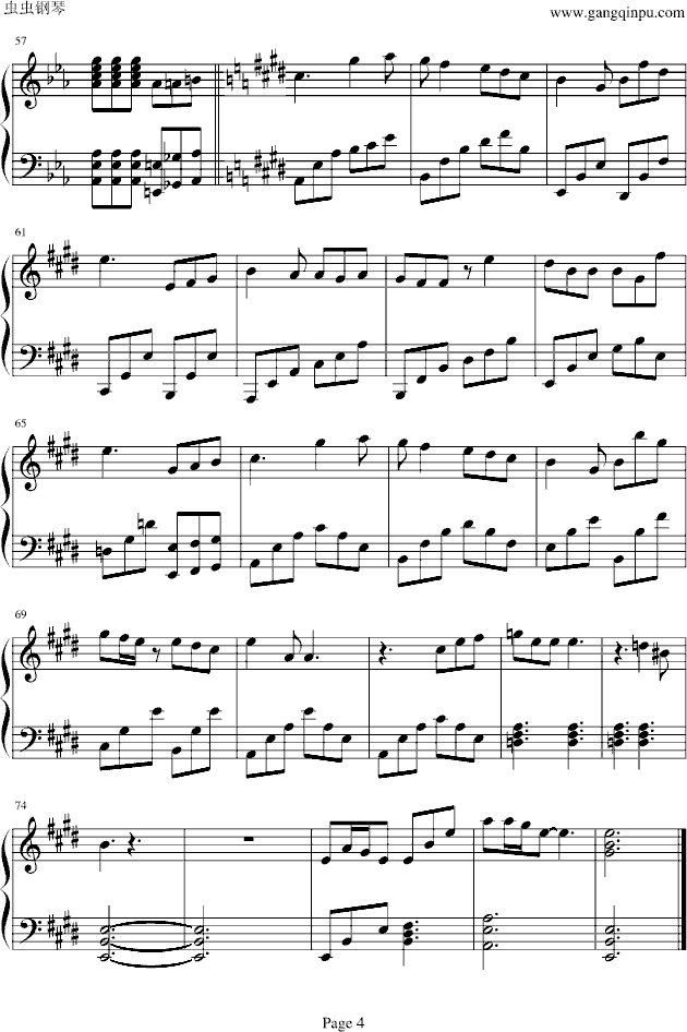命硬钢琴曲谱（图4）