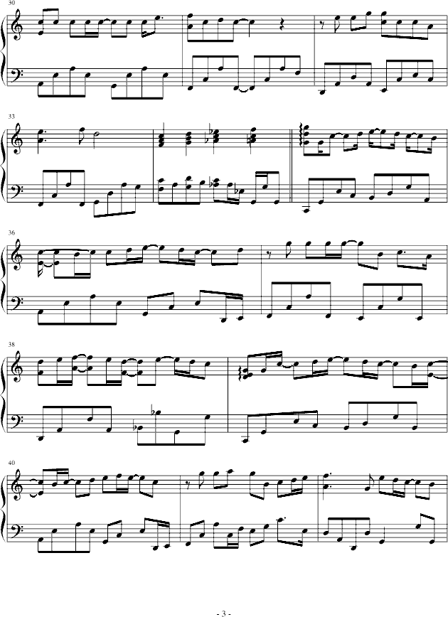 翅膀钢琴曲谱（图3）