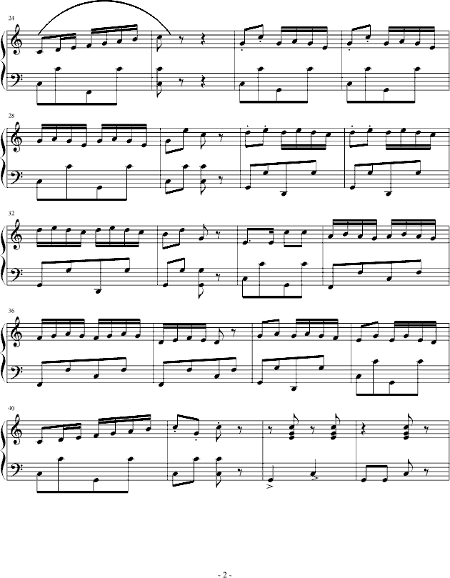 小松树钢琴曲谱（图2）