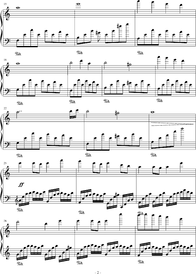 春逝钢琴曲谱（图2）
