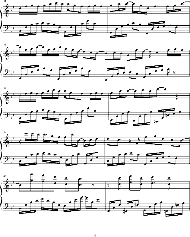 日久生情钢琴曲谱（图4）