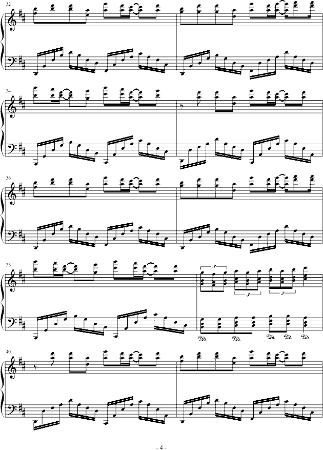 天使钢琴曲谱（图4）